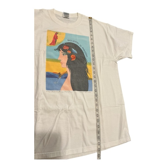 Vintage 90s Fruit of the Loom Lofteez Biglietto Al Paradiso Graphic Art Tee XL - Picture 6 of 7